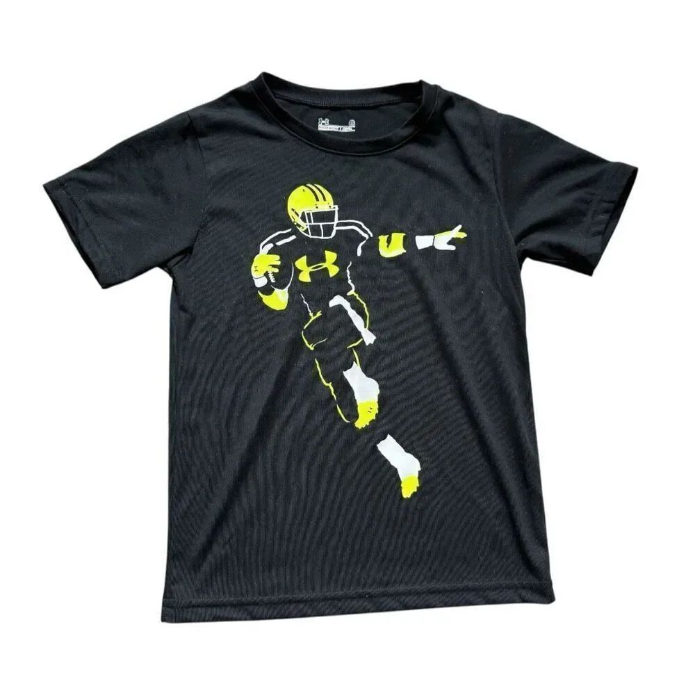 Youth Boys Under Armour Football Dri-Fit Graphic Tee Shirt - Sz 6